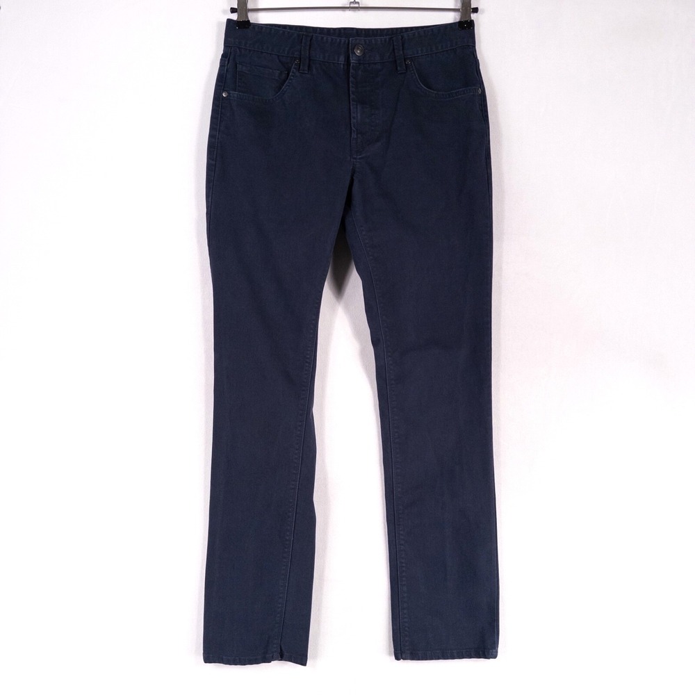 7 Diamonds Ultimate Clifton Pants Men 31 x 34 Navy Blue Slim Straight Fit Flex